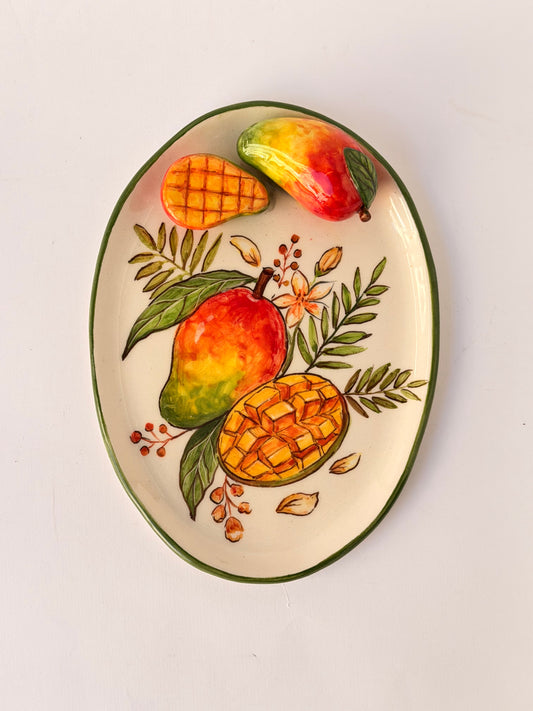 Mango handmade ceramic plate 14x20