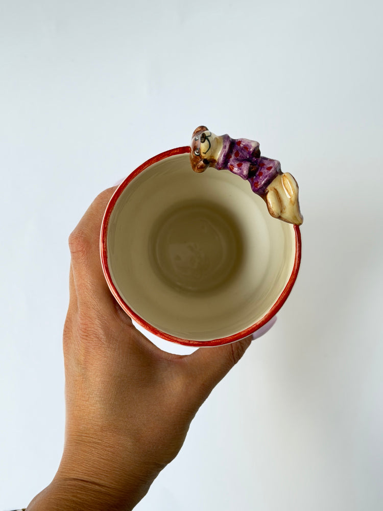 Dachshund dog handmade takeaway mug