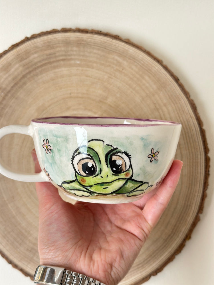 Frog handmade mug