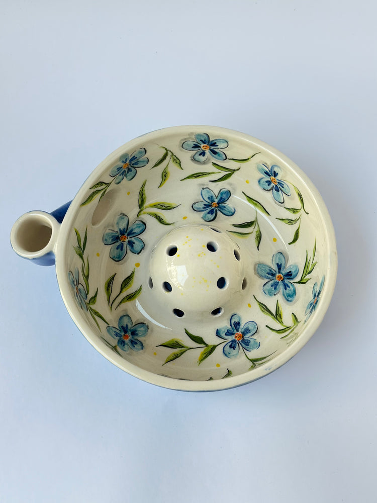 Handmade ceramic fruit washing bowl