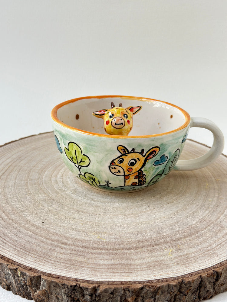 Giraffe handmade mug