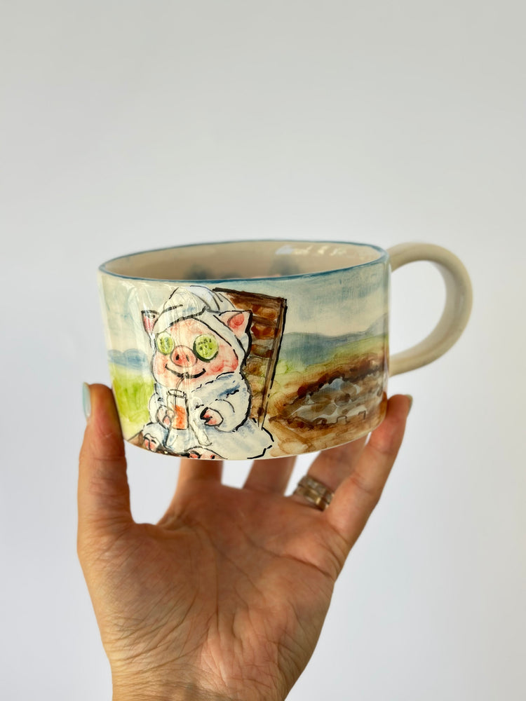 Pig Handmade ceramic mug
