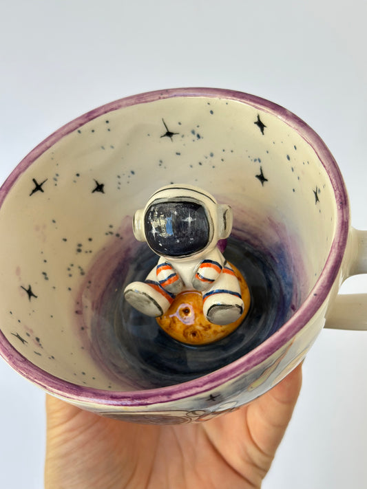 Astronaut handmade ceramic mug