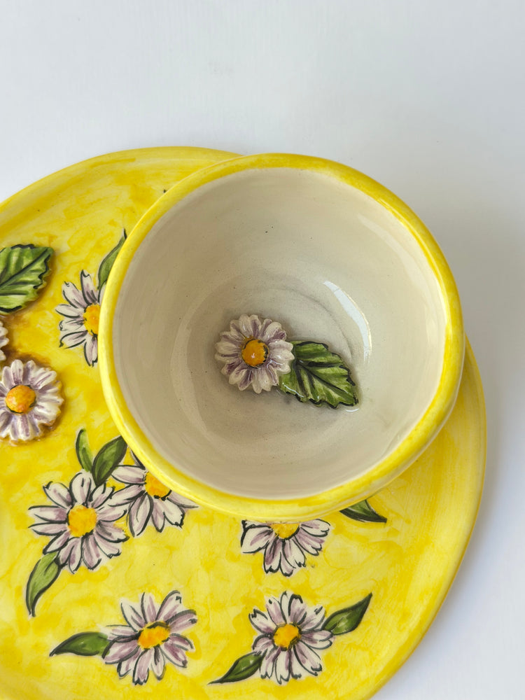 Daisy handmade ceramic cup