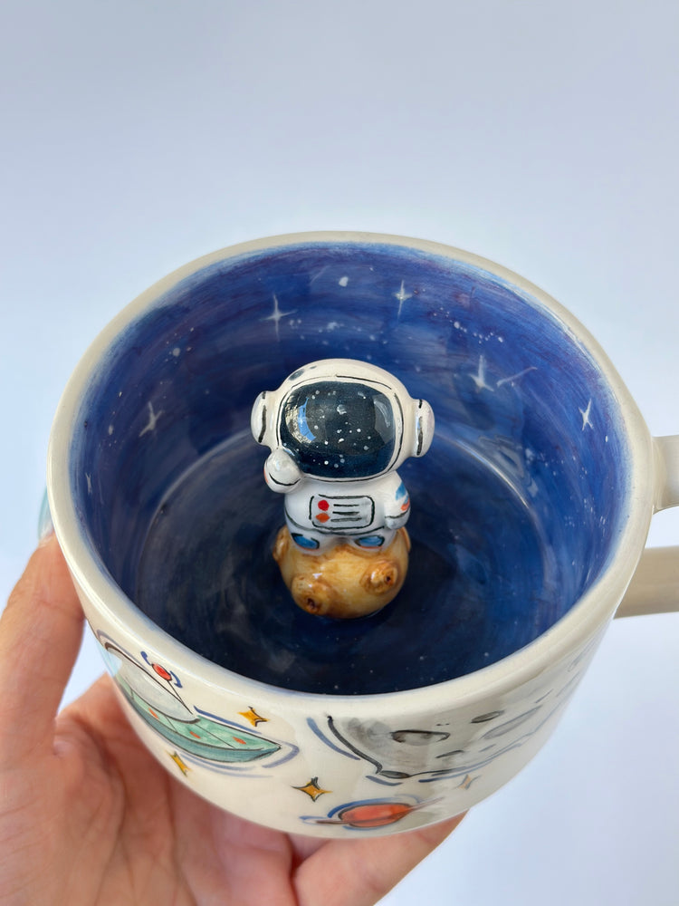 Astronaut handmade ceramic mug