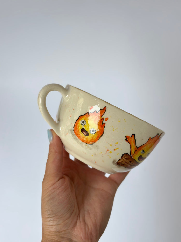 Little Flame mug ceramic handmade