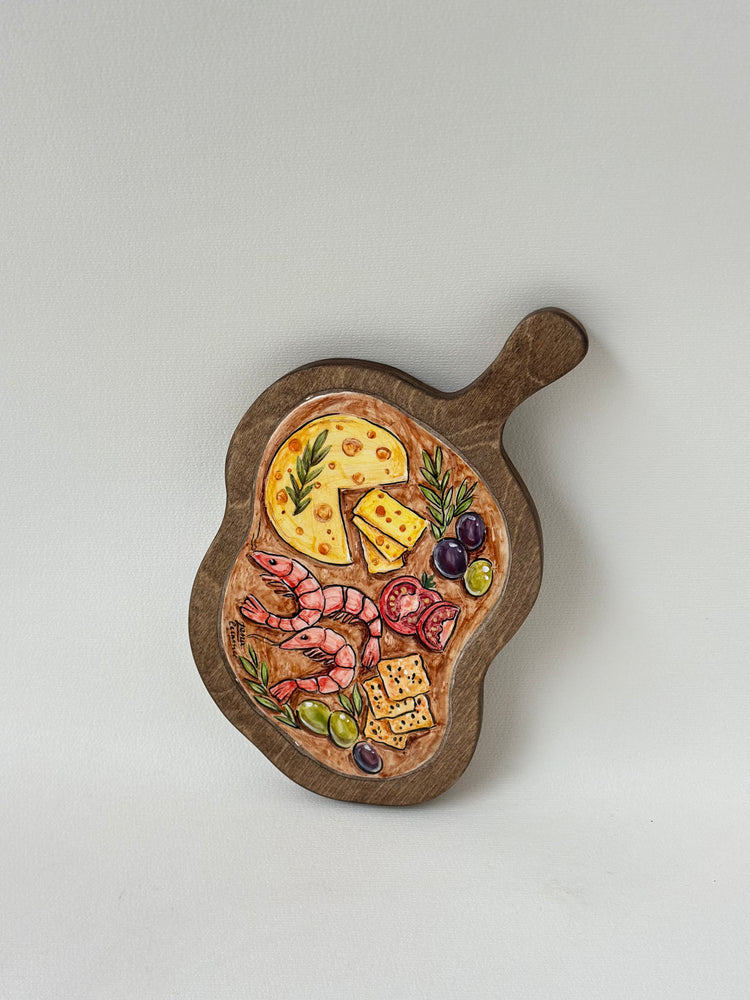 Handcrafted Wooden and Ceramic Serving Pieces