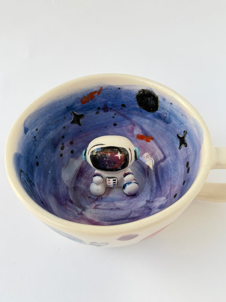 Astronaut handmade ceramic mug