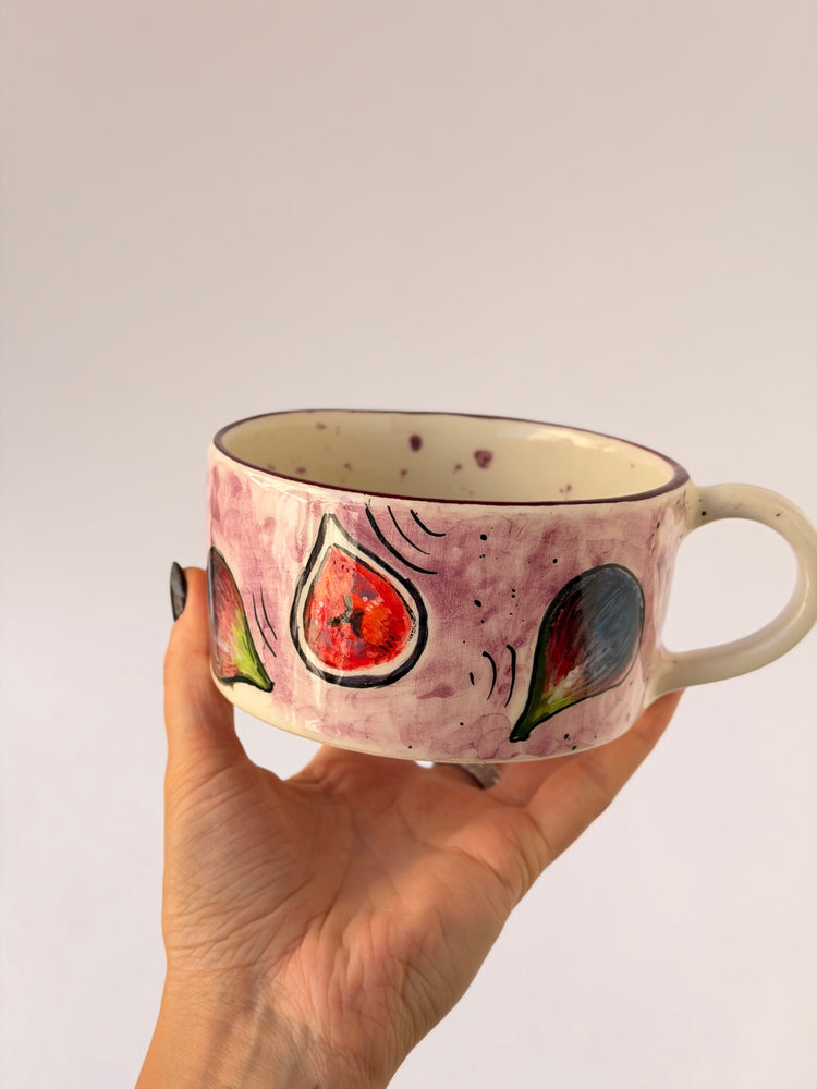 Fig handmade ceramic mug