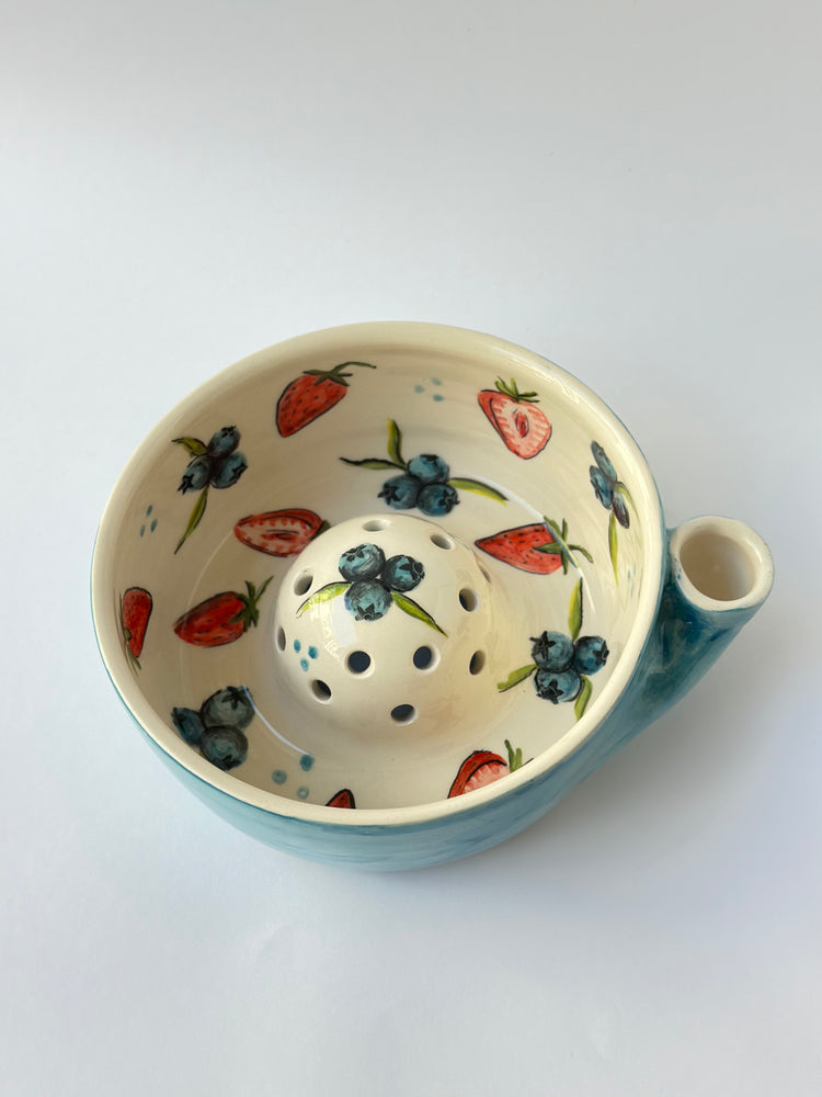 Handmade ceramic berry bowl
