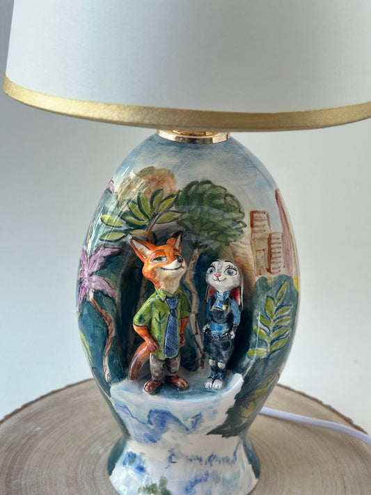 Nick and Judy handmade ceramic lamp