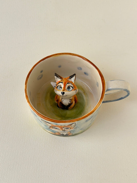 Fox handmade mug