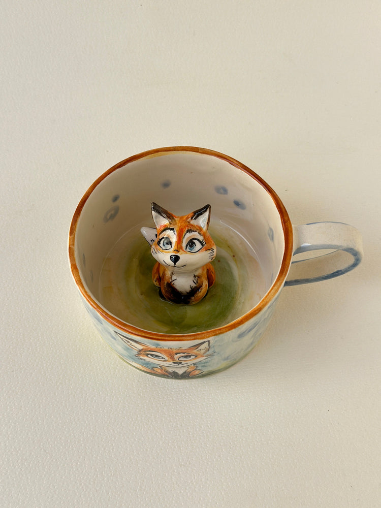 Fox handmade mug