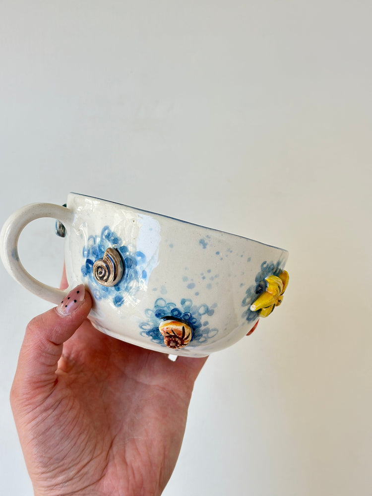 Sea detail handmade mug