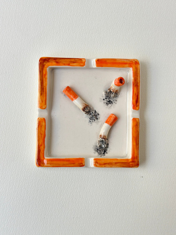 Handmade ceramic ashtray