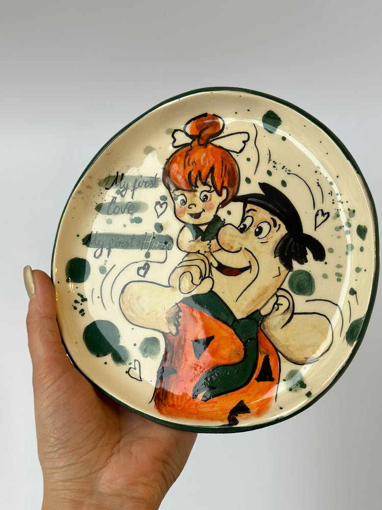 “The Flinstones” handmade plate