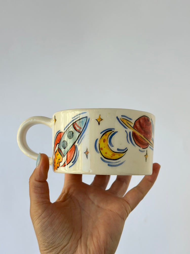Astronaut handmade ceramic mug