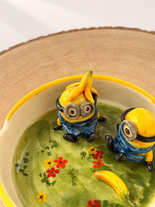 Handmade ceramic ashtray bananaa