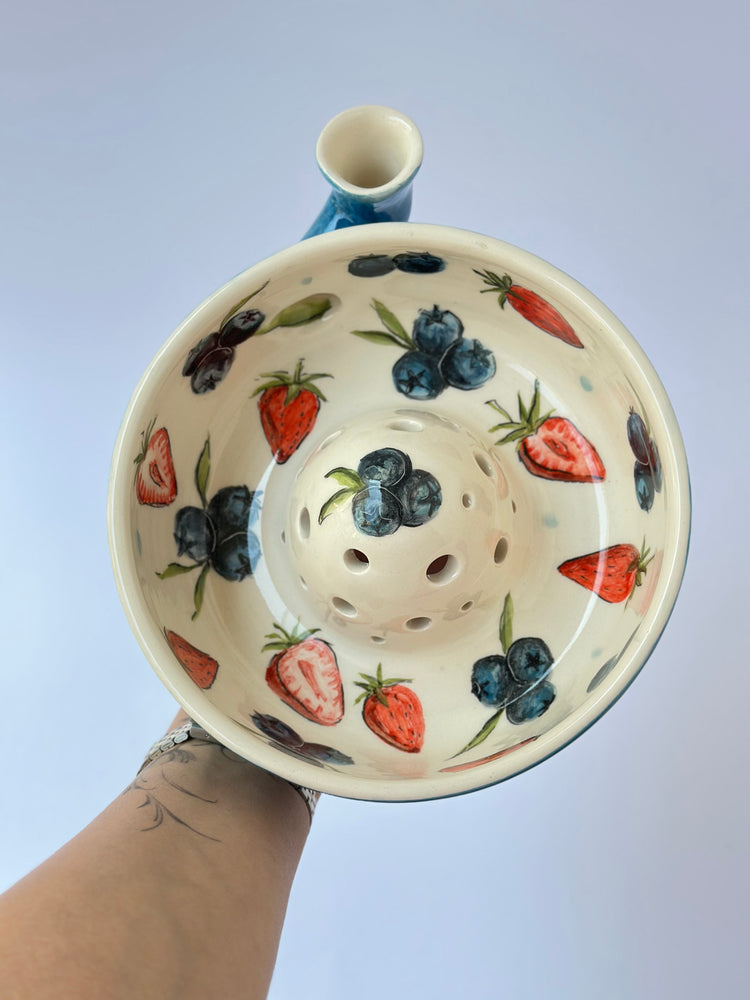 Handmade ceramic berry bowl
