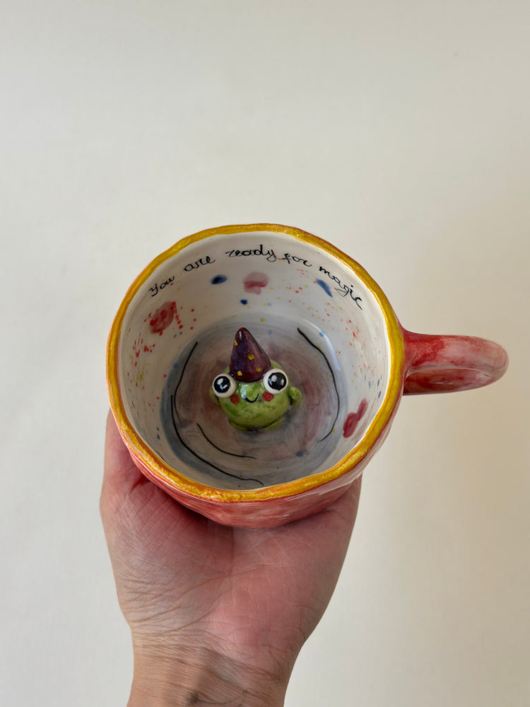 Frog handmade ceramic mug