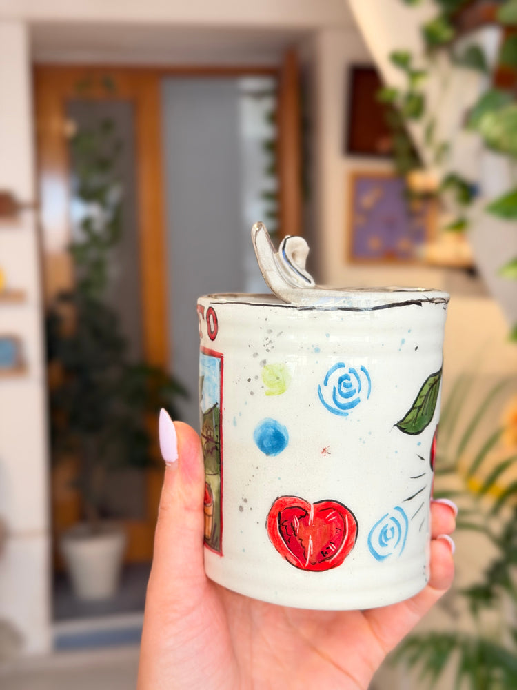 Tomato concerve handmade ceramic mug