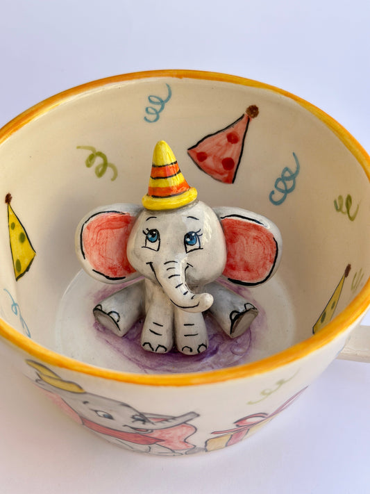 Elephant handmade mug