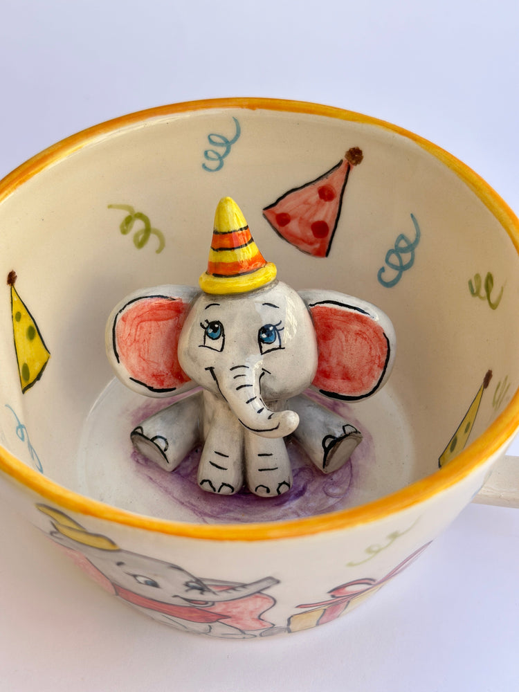 Elephant handmade mug