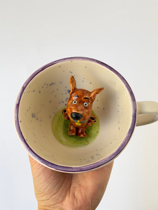 Dog handmade ceramic mug