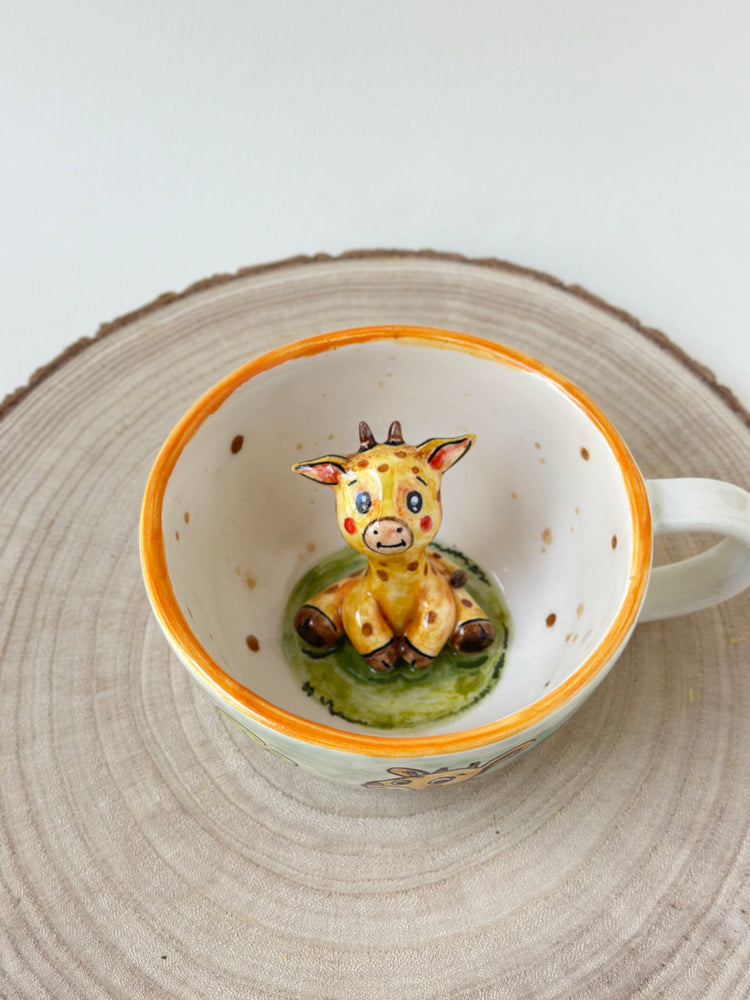 Giraffe handmade mug