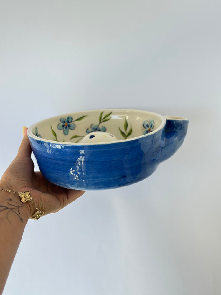 Handmade ceramic fruit washing bowl