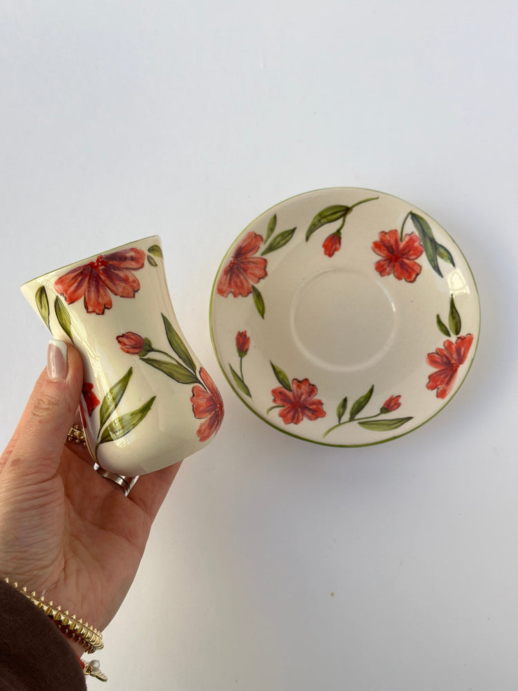 Handmade Tea set mug and plate