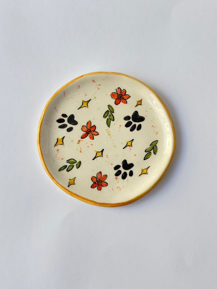 Dachshund dog handmade cup and plate