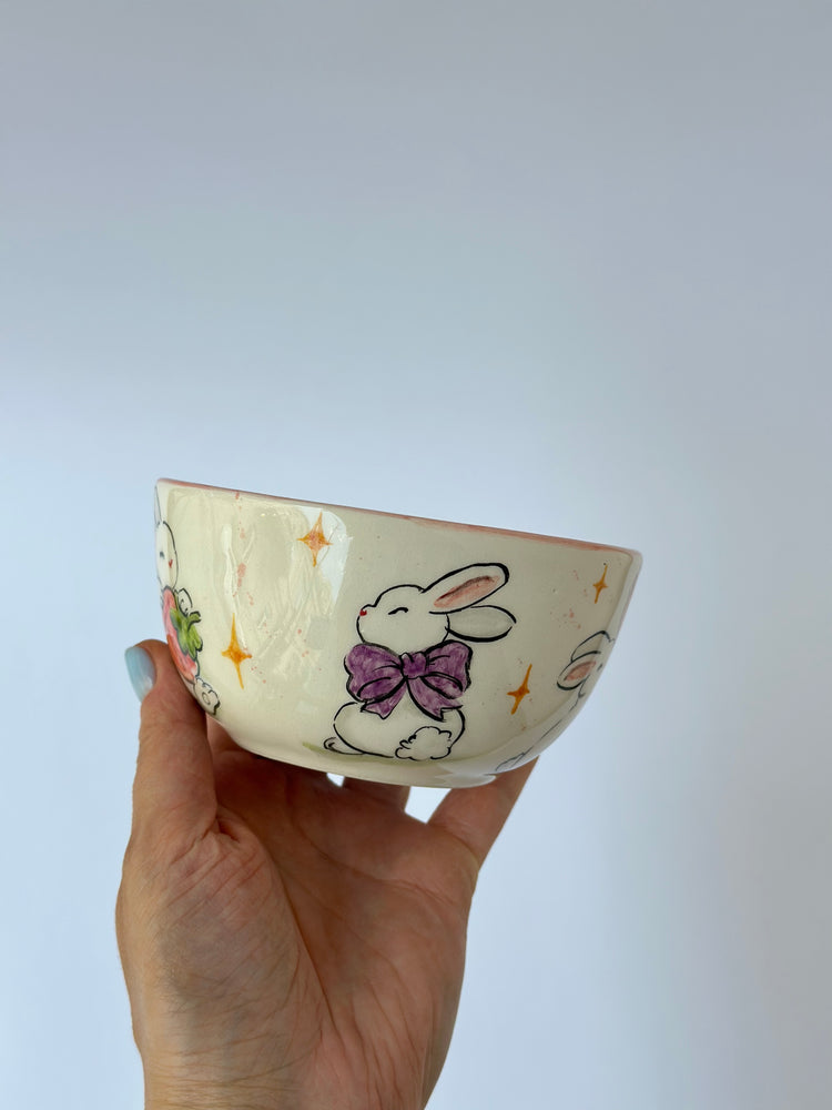 Rabbit handmade mug ceramic