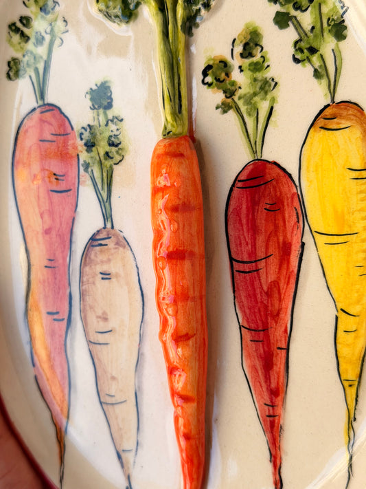 Carrot handmade ceramic plate