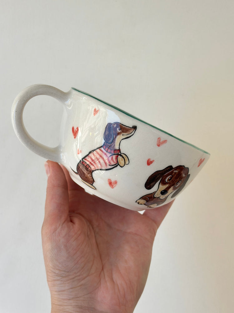 Dachshund dog handmade mug
