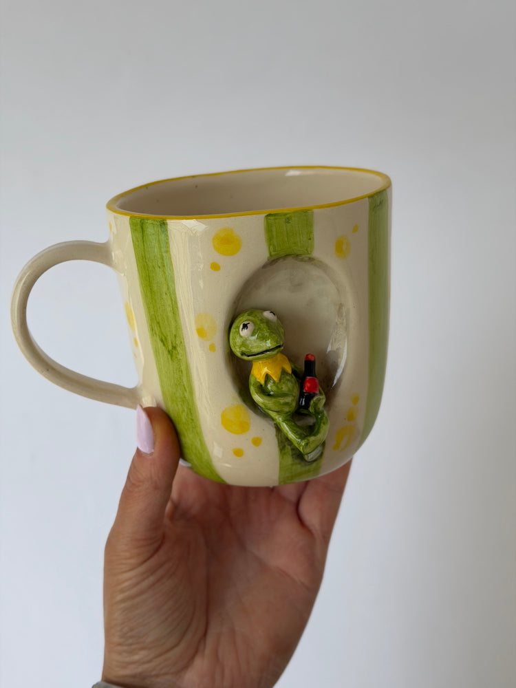 Kermit handmade ceramic mug