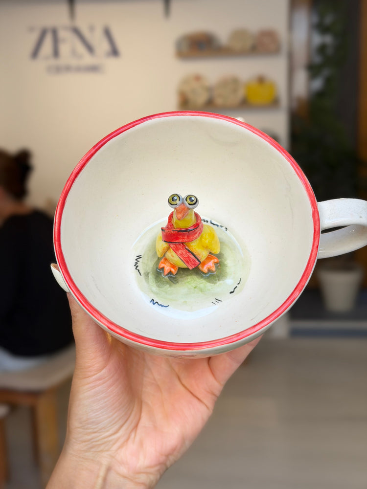 Duck handmade ceramic mug
