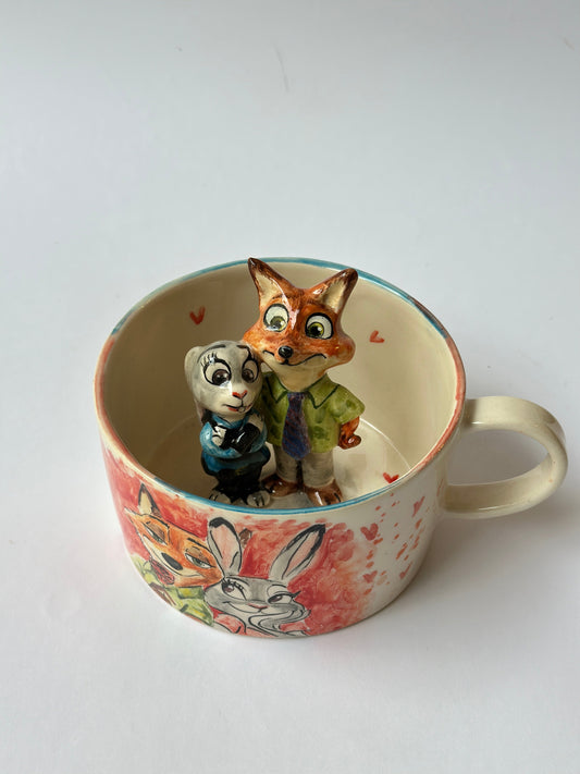 Nick and Judy handmade mug