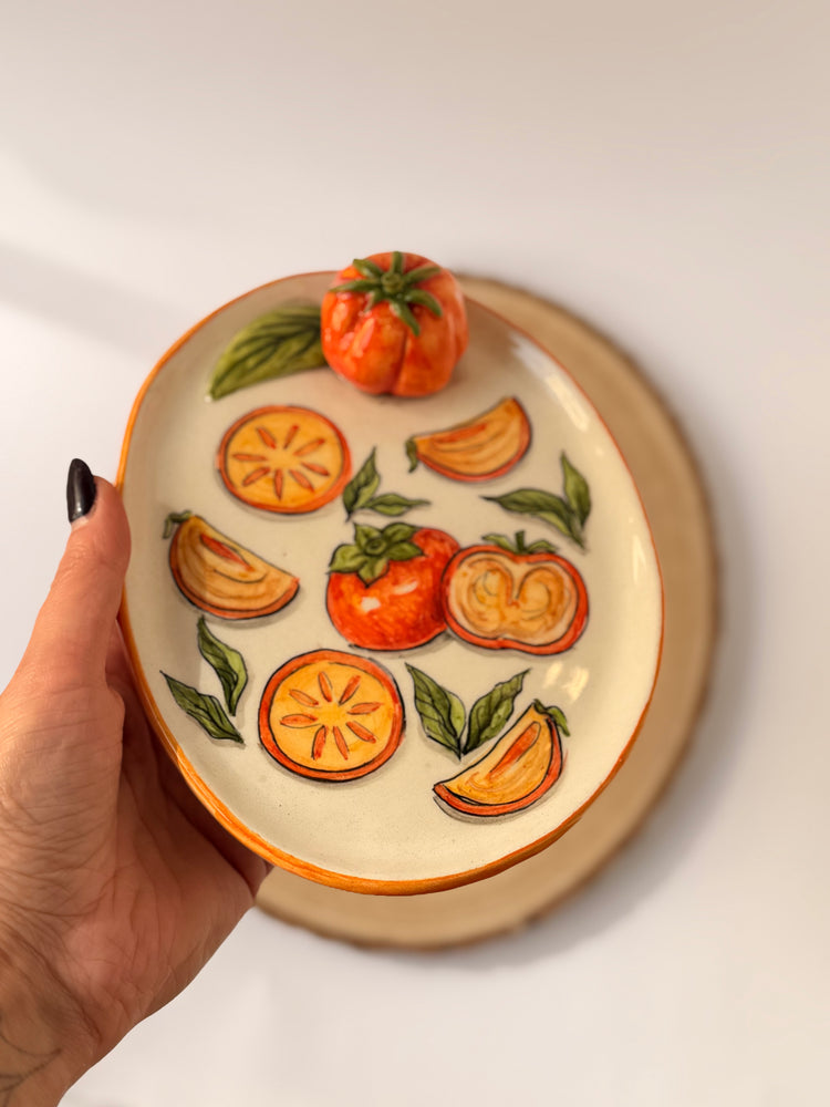 Persimmon handmade ceramic plate