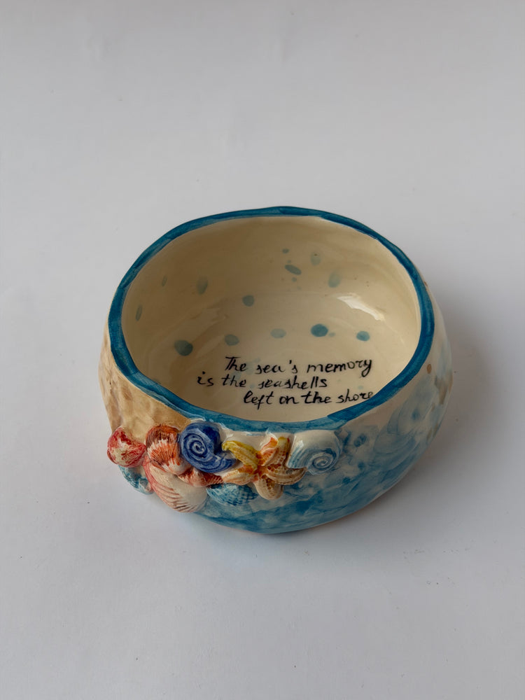 Handmade sea ceramic bowl