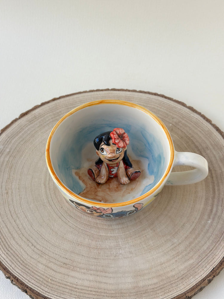 Stitch and Lilo handmade mug