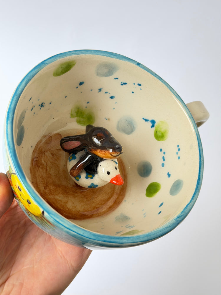 Dachshund dog handmade ceramic mug