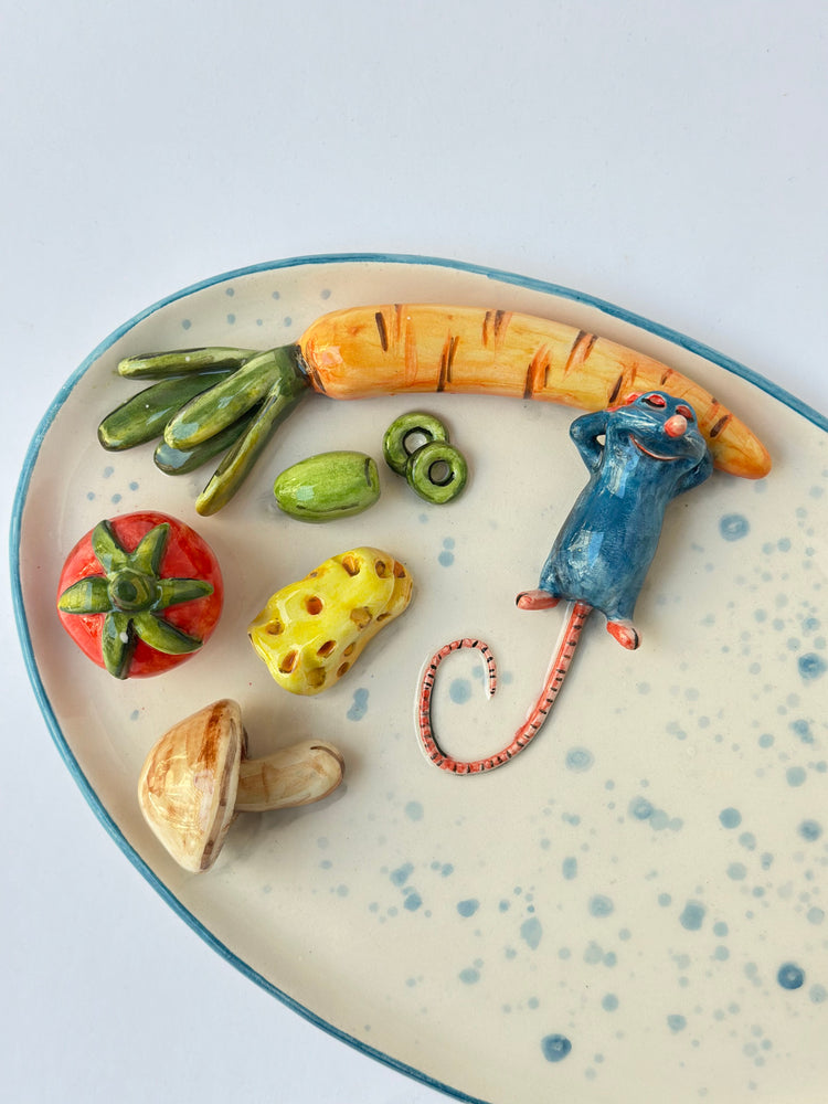 Little Chef Handmade ceramic plate