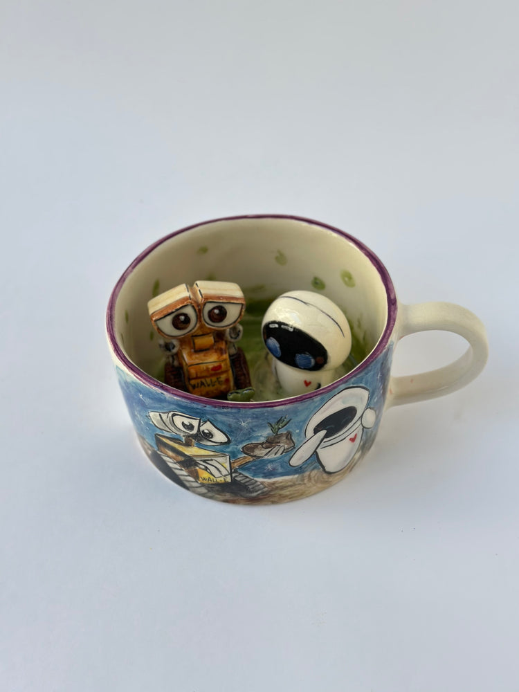 Couple handmade ceramic mug