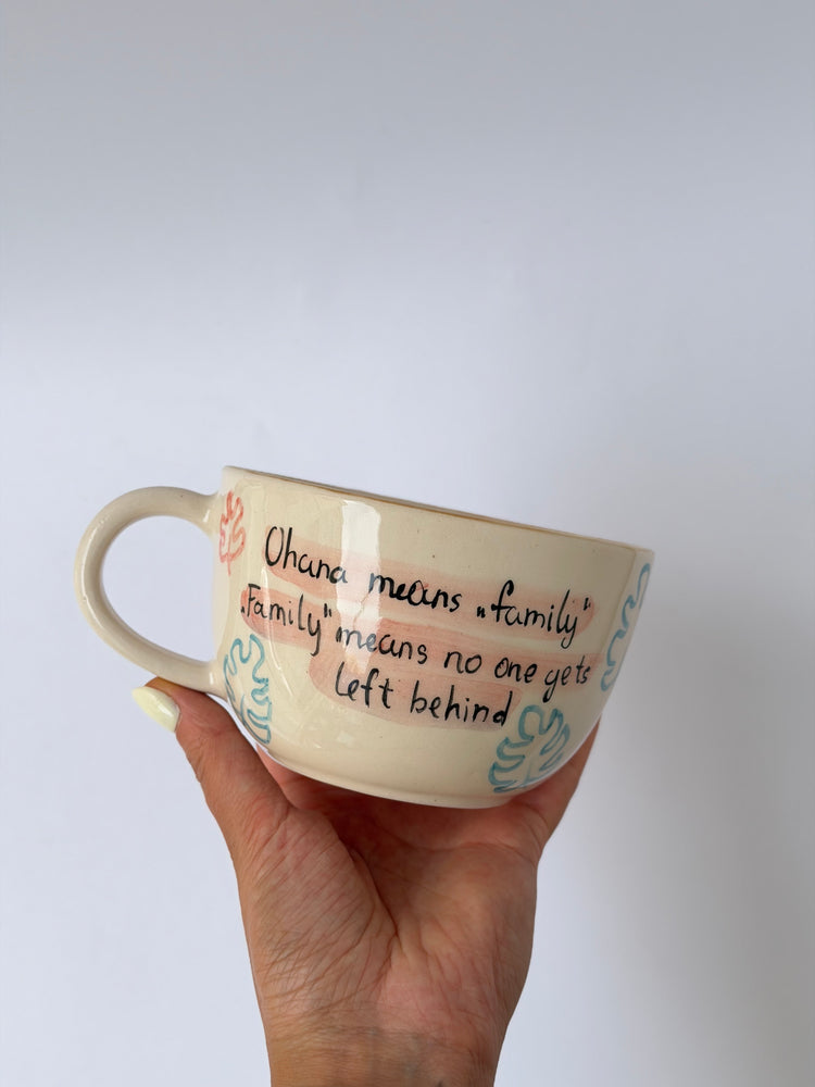 Blue monster handmade ceramic mug