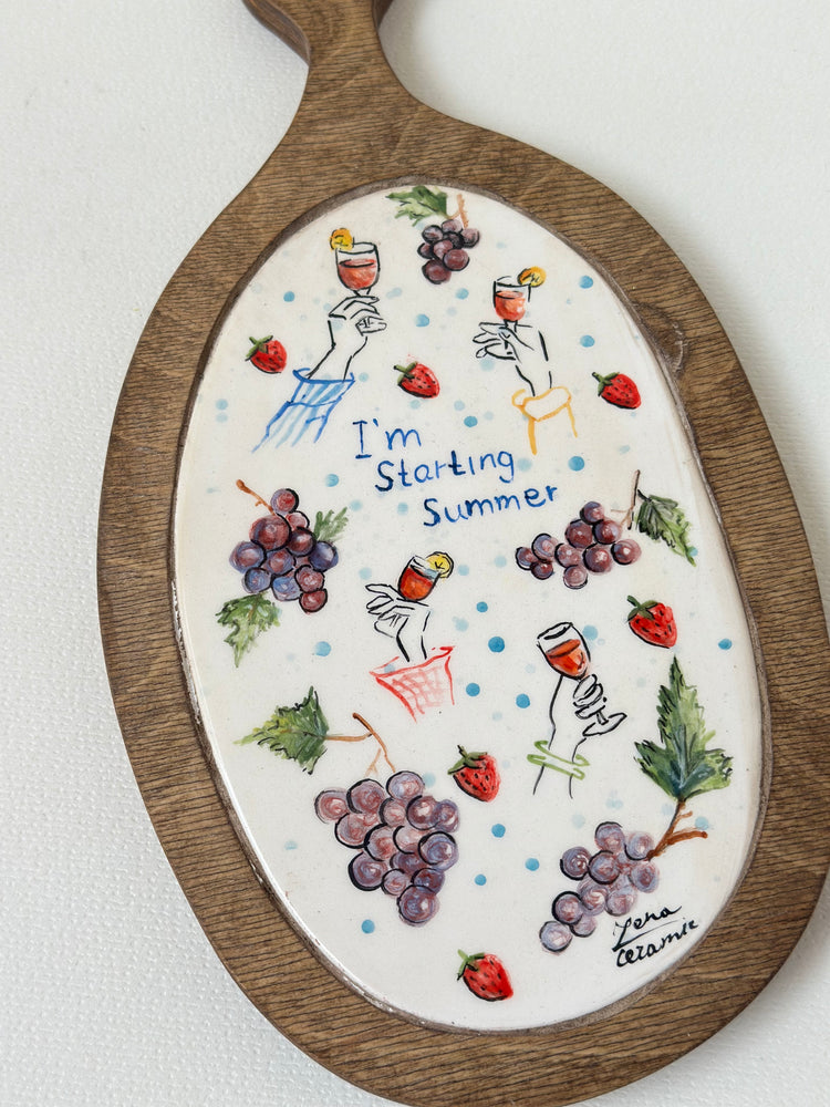 Handcrafted Wooden and Ceramic Serving Pieces