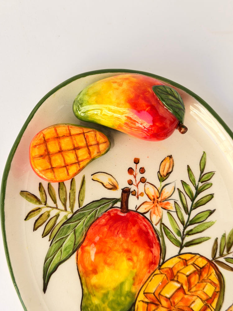 Mango handmade ceramic plate 14x20