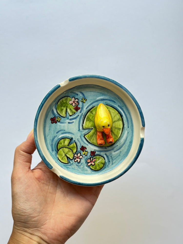Duck Handmade ceramic ashtray