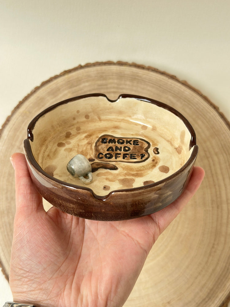 Handmade ceramic ashtray
