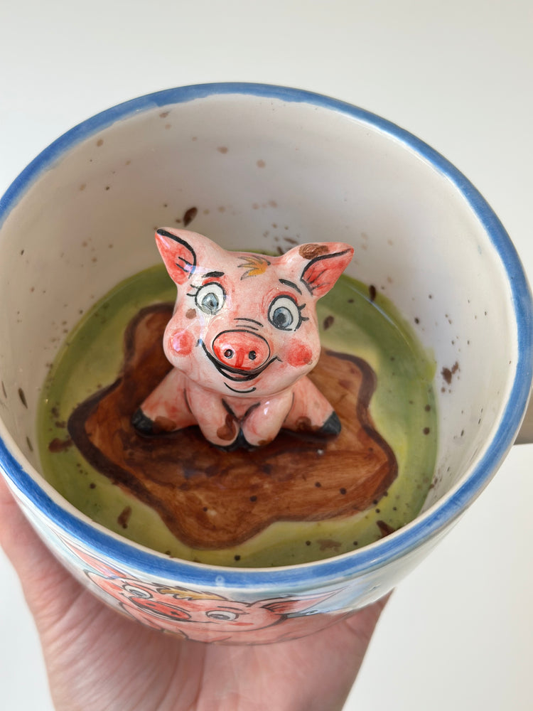 Pig handmade ceramic mug